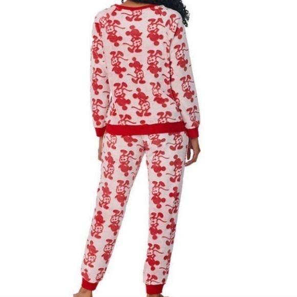 Disney Mickey Mouse Cozy Fleece 2 Piece Pajama Set XL - Picture 2 of 11